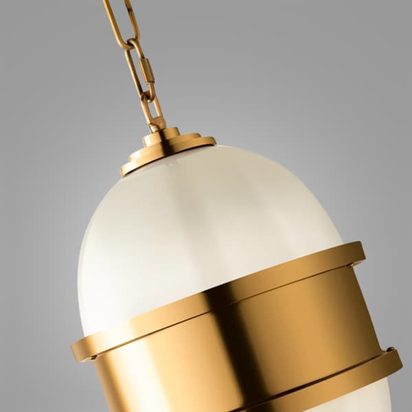 Broomley Pendant Light, Light, Small, Brass - Andrew Martin