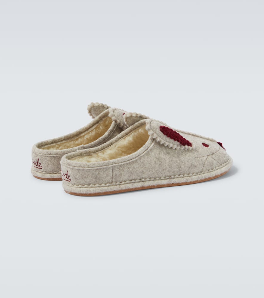 Wool-blend slippers
