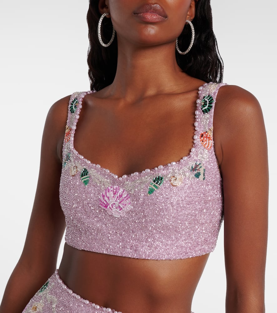 Marina embellished crop top