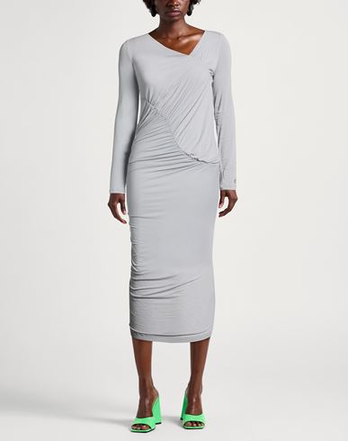 Woman Maxi dress Grey Size 6 Viscose, Elastane