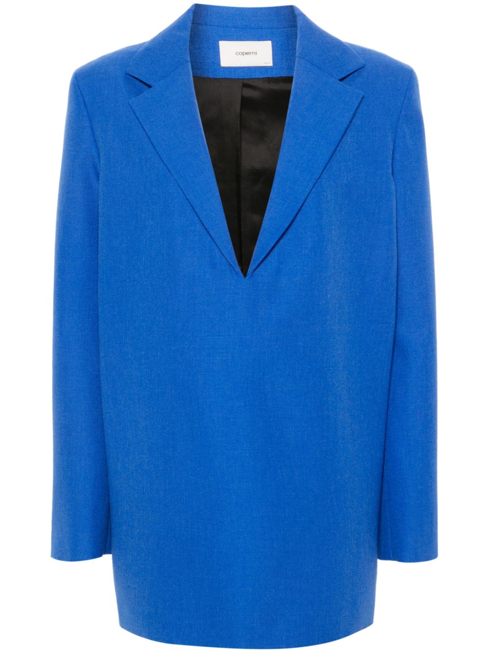 Long-sleeve wool blouse - Blue