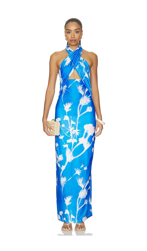 Especia Kim Neel Long Dress in Blue. - XS also in S, M