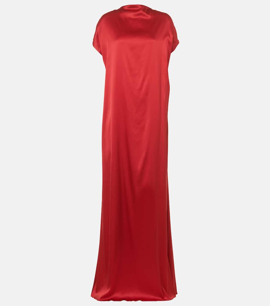 Silk-blend satin gown