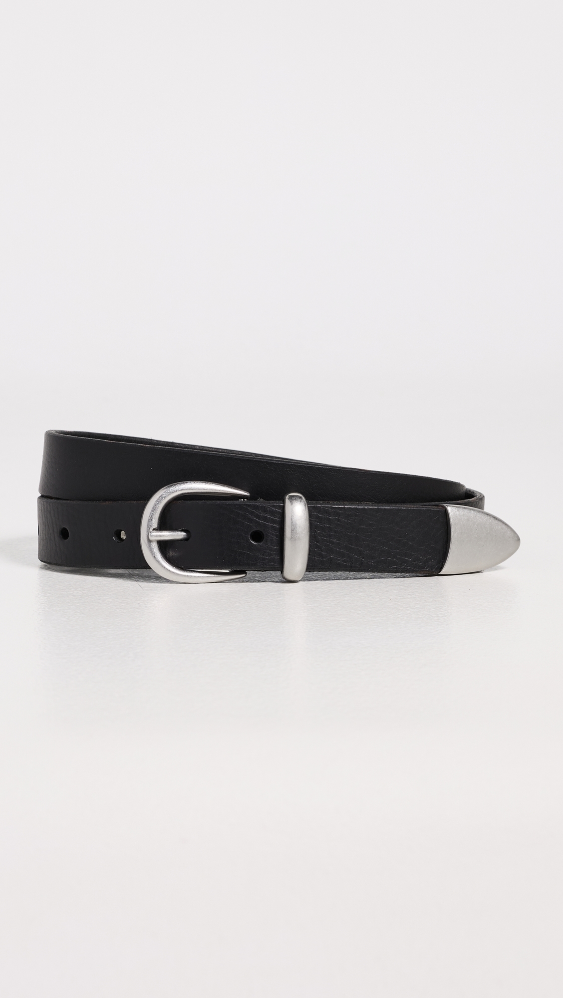 Western Bridle Leather Belt Black