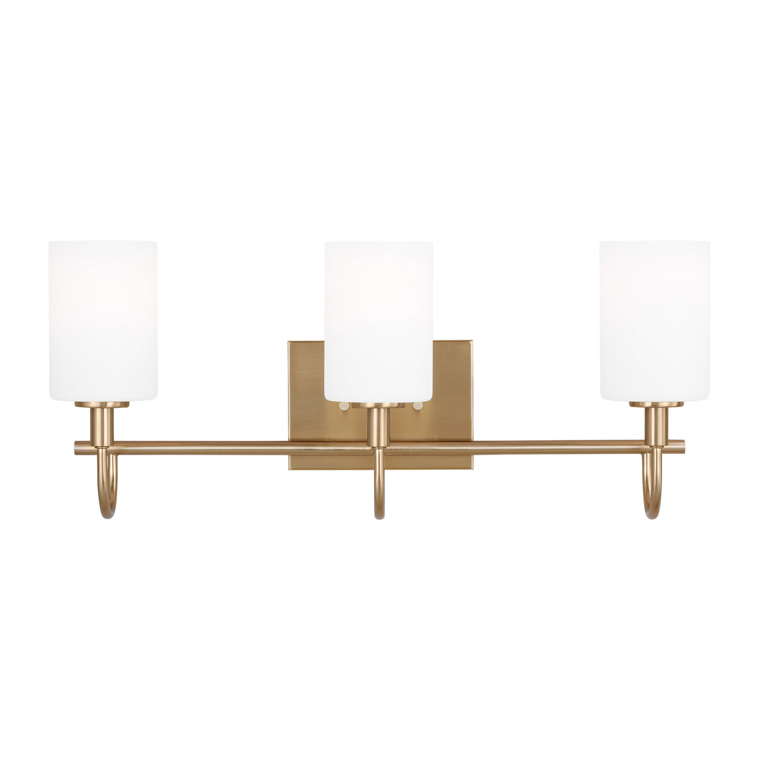 Oak Moore 3-Light LED Bathroom Vanity Light in Satin Bra