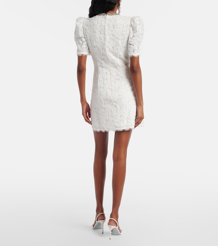 Bridal Dillon embellished lace minidress