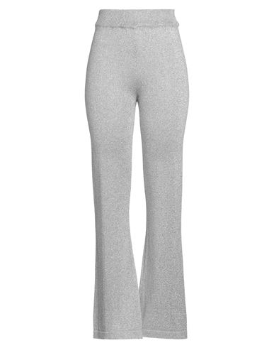 King Kong Woman Pants Silver Size M Viscose, Polyester
