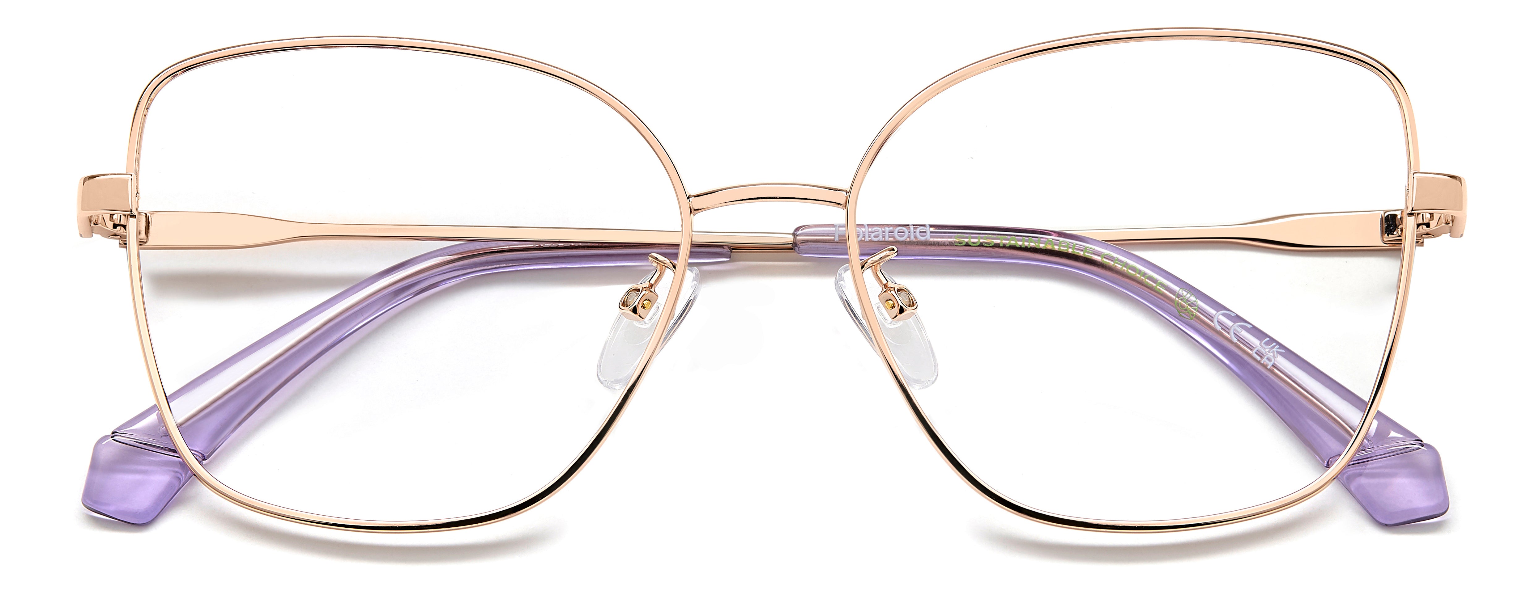 Polaroid Woman Polaroid PLD D521/G DDB Optical frames Metal Gold Butterfly