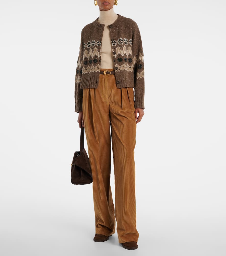 Cammie Fair Isle wool-blend cardigan
