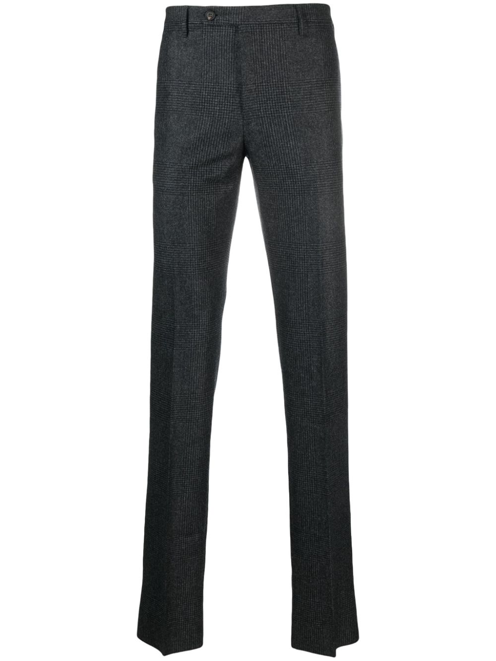 Tailored check-pattern trousers - Grey