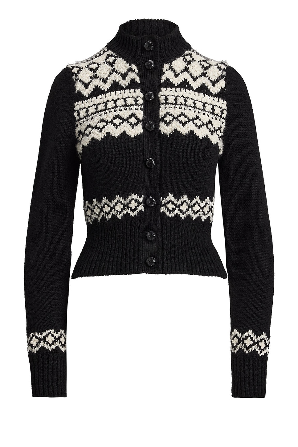Ralph Lauren Collection STRICK in Schwarz & Cremefarben - Black. XS also in
