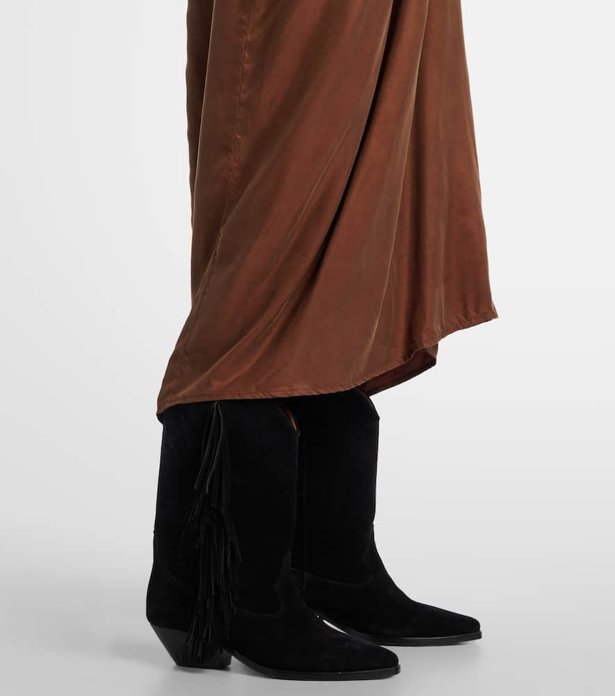 Draped midi dress