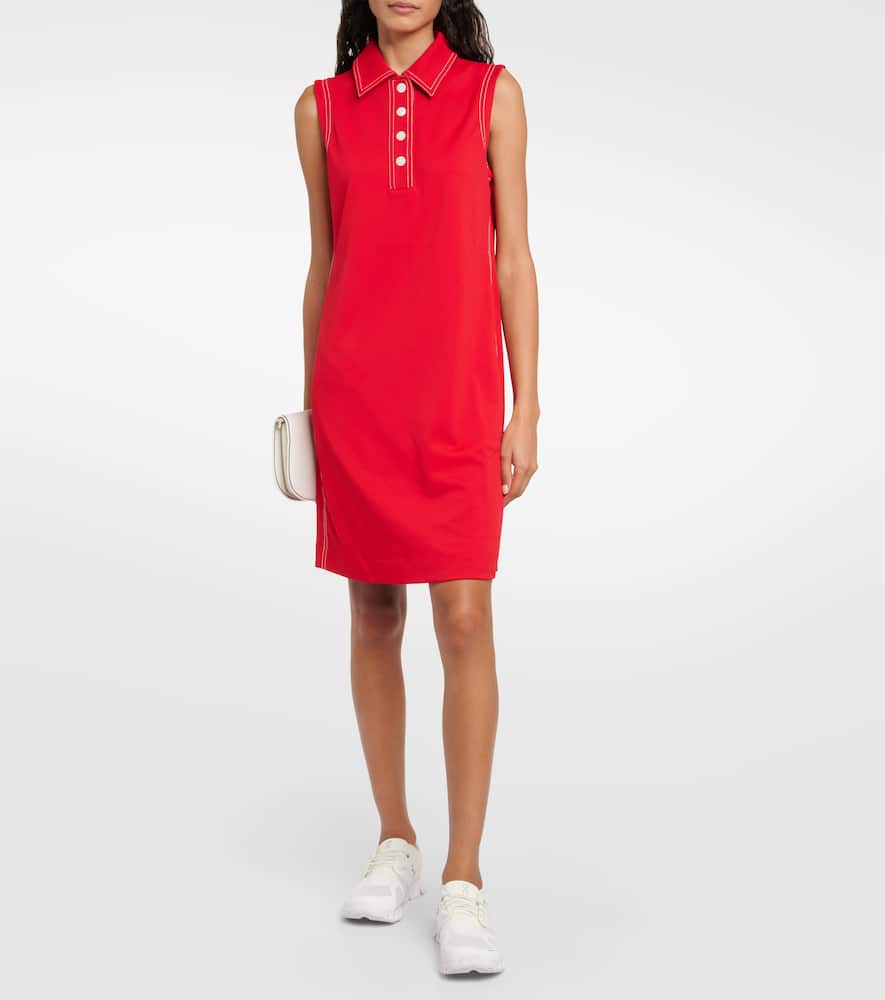 Contrast Stitch Polo minidress