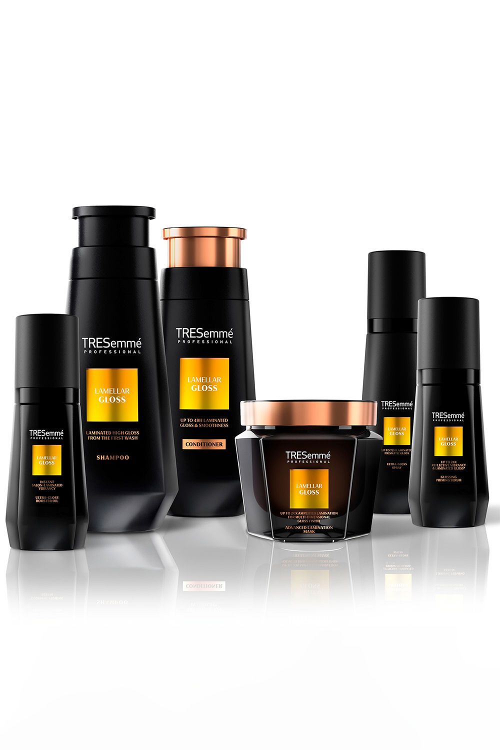 Tresemme Unisex Lamellar Gloss Hair Spray Ultra Gloss Shine Boost Hair Care 150ml, 6 Pack