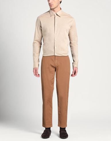 Man Pants Brown Size 36 Cotton, Elastane