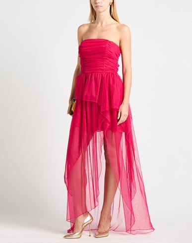 Woman Maxi dress Fuchsia Size 6 Polyester