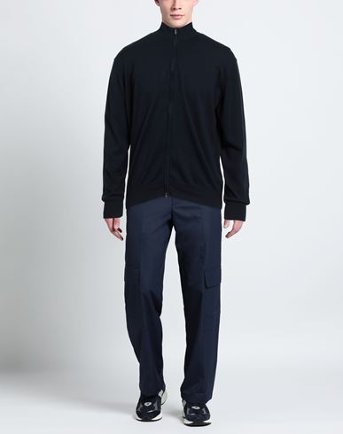Man Cardigan Midnight blue Size 46 Cotton, Cashmere, Silk