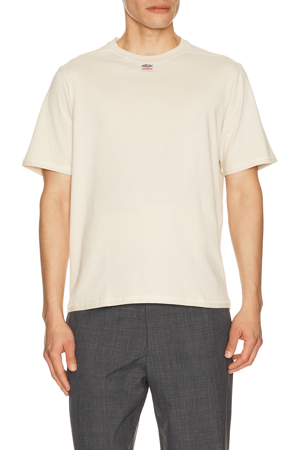 Commission Reversed Tee in Beige - White. L also in