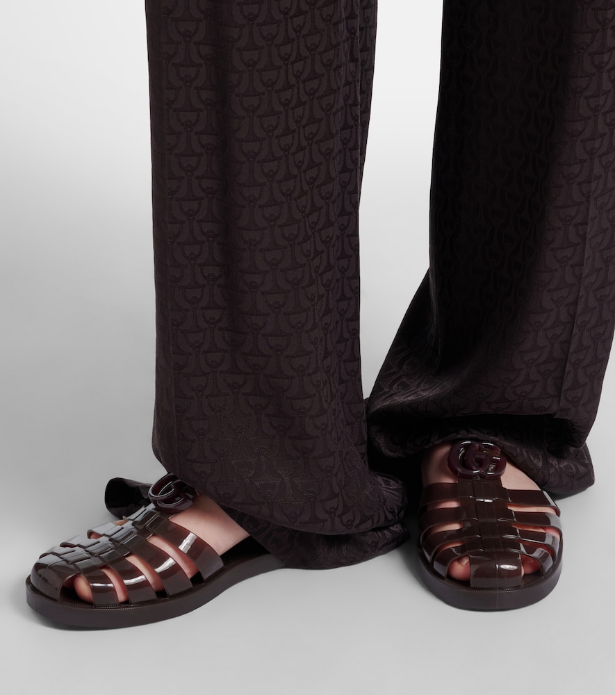 Glossy Double G fisherman sandals