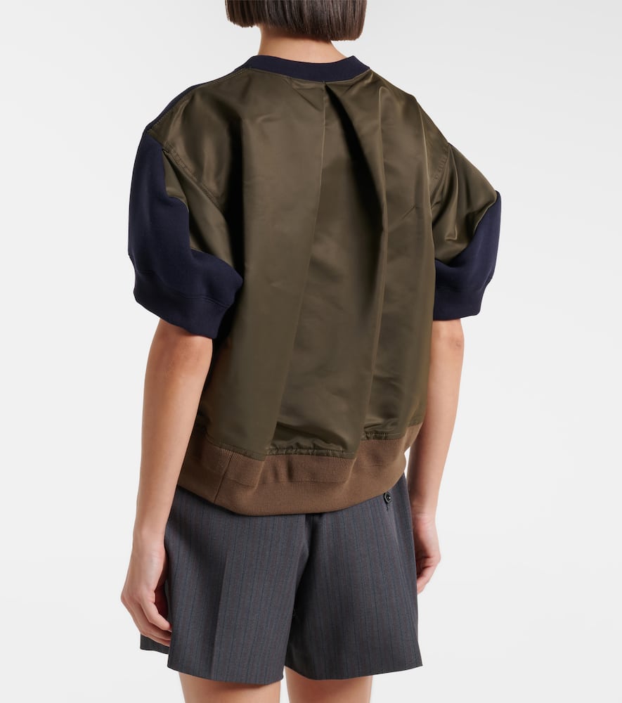 Cotton-blend and twill sweatshirt