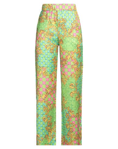 Z. o.e. Zone Of Embroidered Woman Pants Lime green Size M Polyester