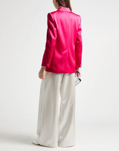 Woman Blazer Fuchsia Size 10 Acetate, Viscose