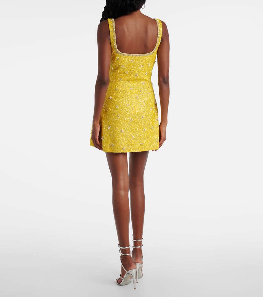 Crystal embellished minidress