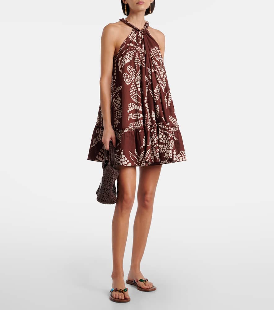 Cleo printed cotton minidress
