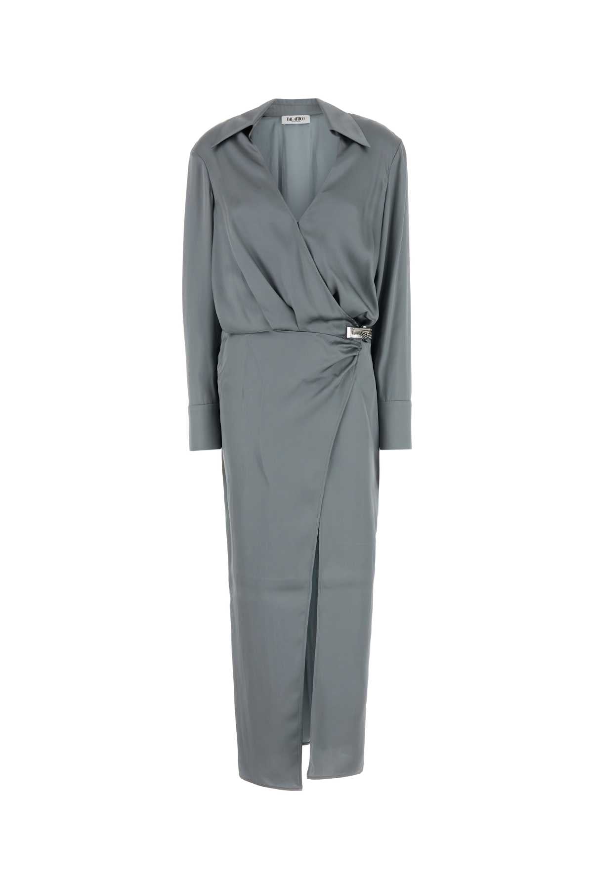 Viscose Wrap Dress — Gray