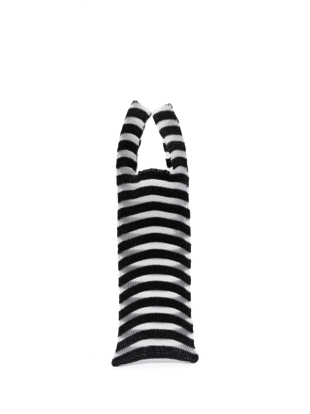 Ivy striped tote bag - Black