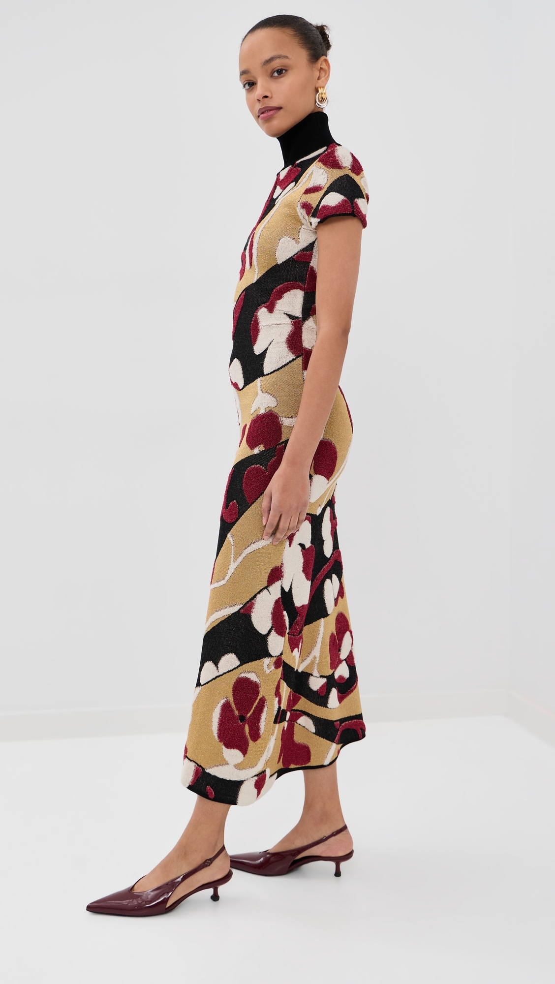 Herald Long Dress Multicolor Gold/Purple/Black