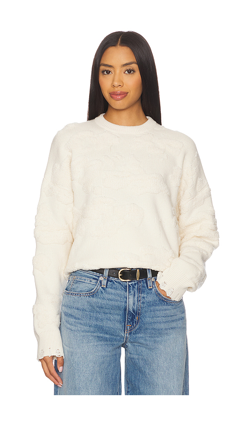 Clea Lennox Cloud Jacquard Knit in Ivory. S. Also in L