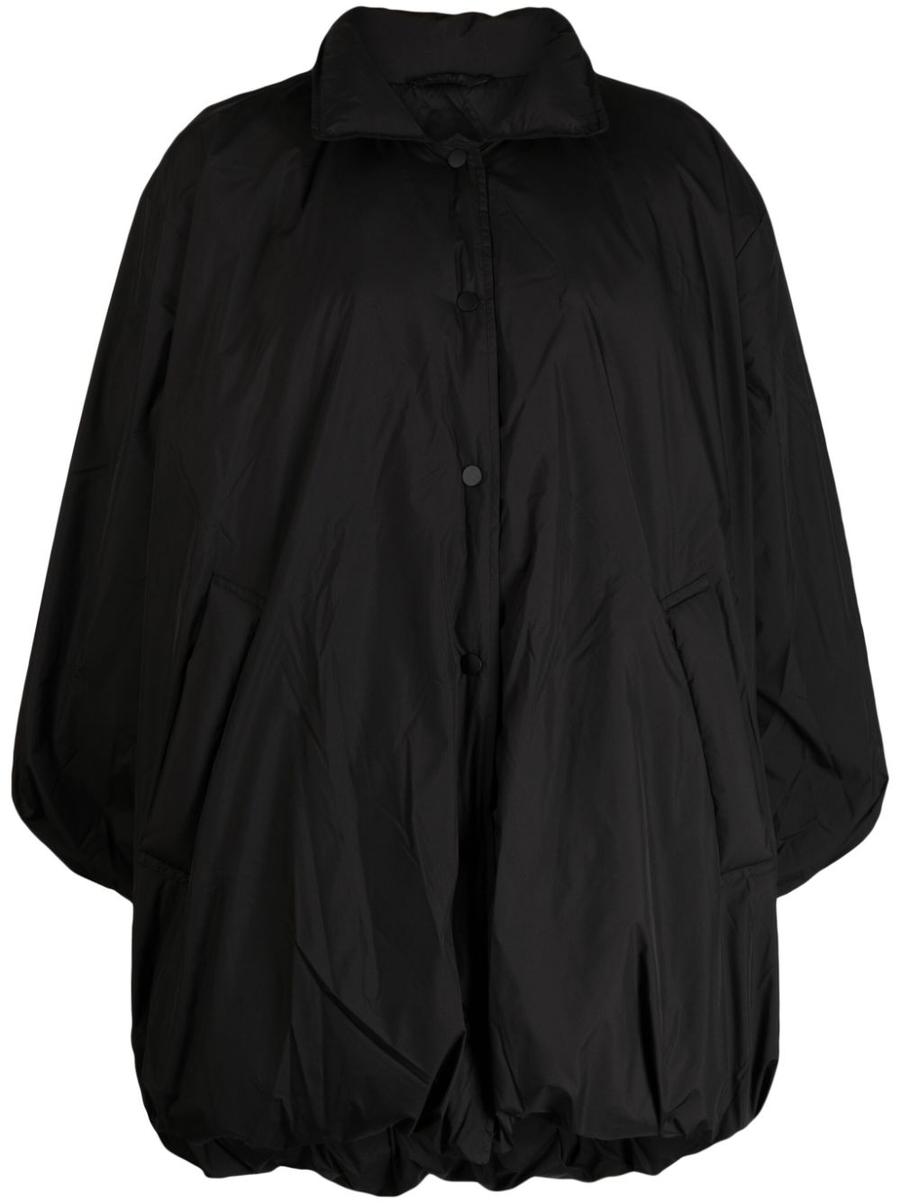 Button-up reversible puffer jacket - Black