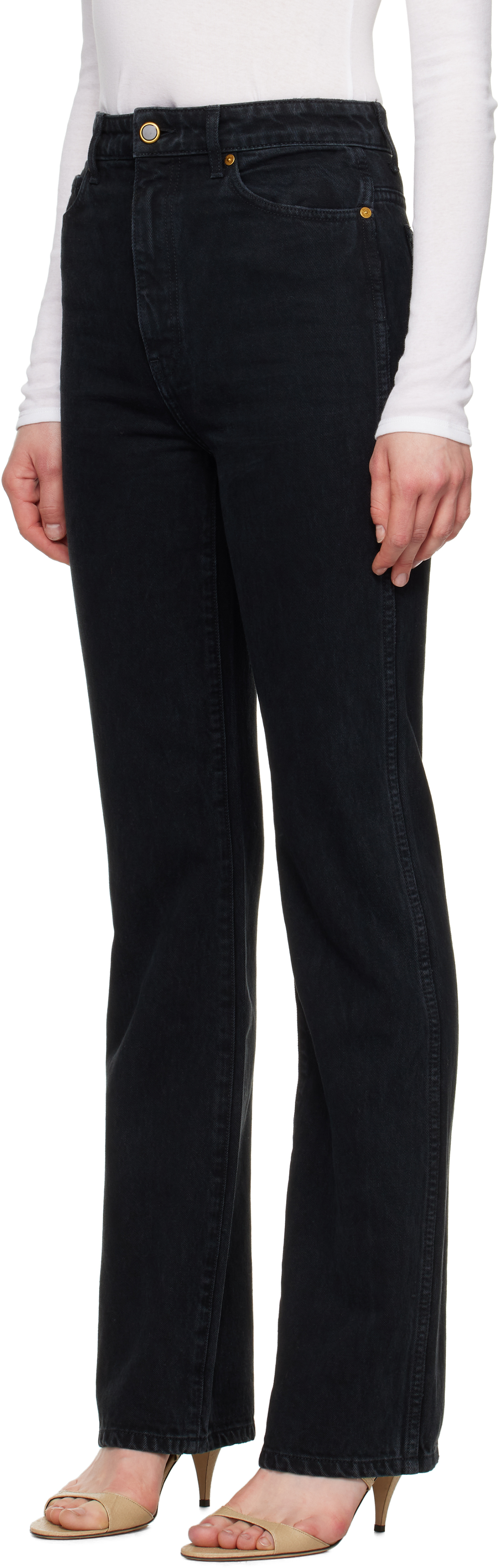 KHAITE Black Danielle Jeans