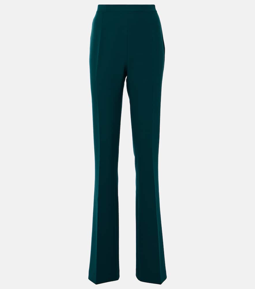Alexa high-rise crêpe flared pants
