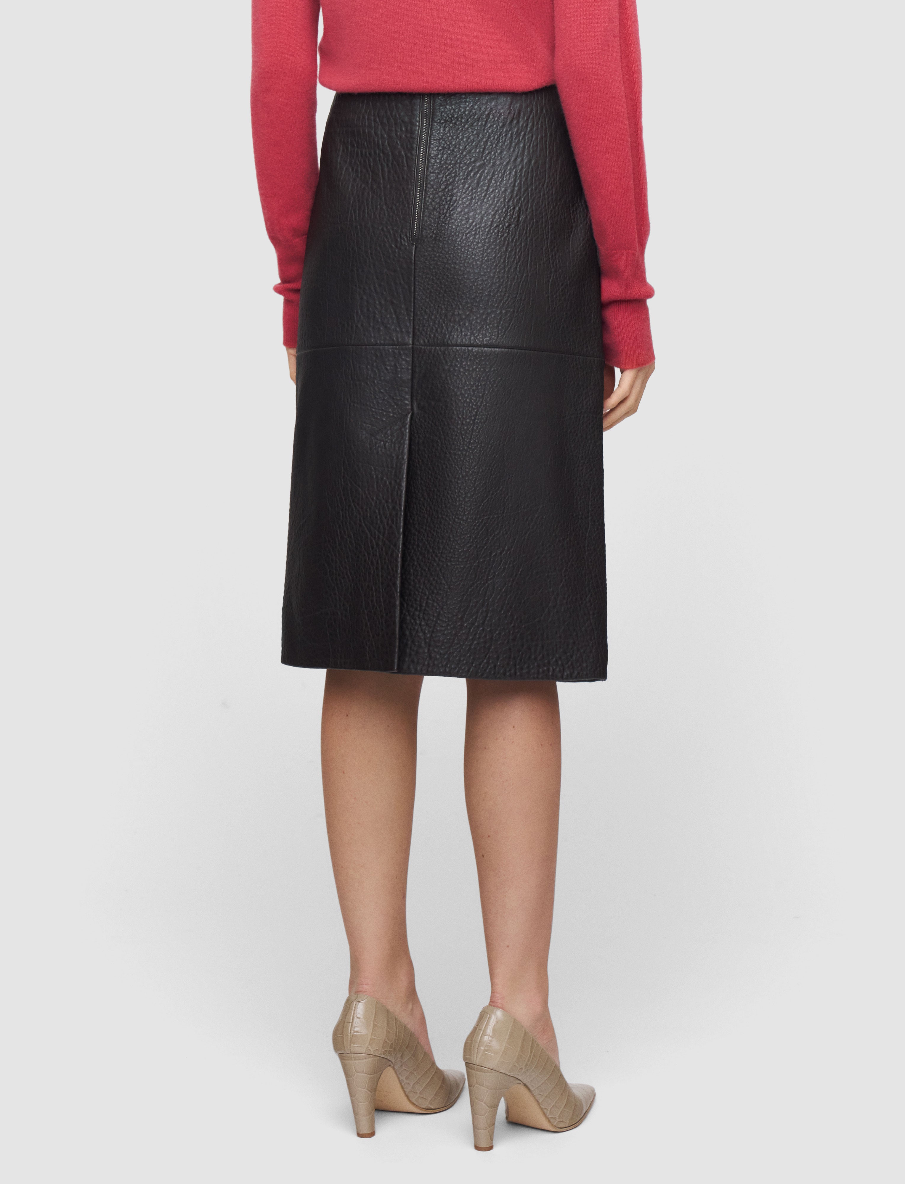 Shroff Pebble Leather Skirt - 36