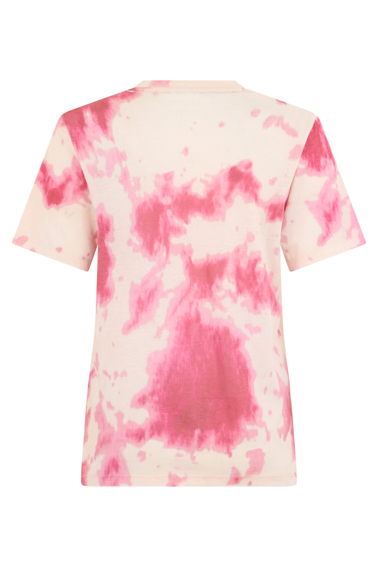 Pink Tie-Dye Crew Neck T-Shirt