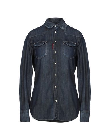 Woman Denim shirt Blue Size 0 Cotton, Elastane