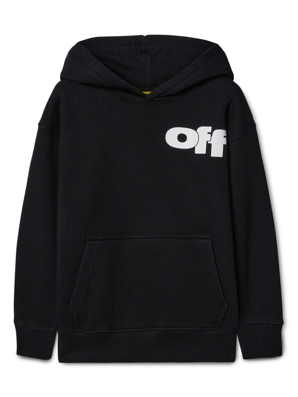 Type Graphic cotton hoodie - Black