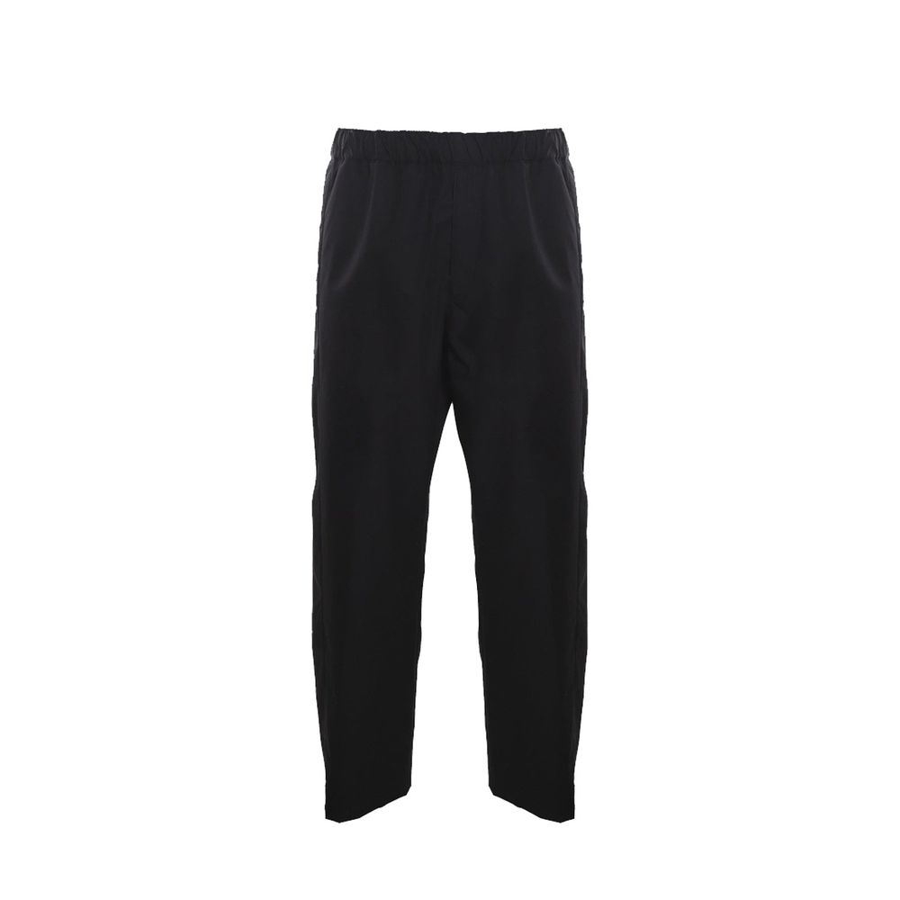 Cotton Casual Trousers — Black