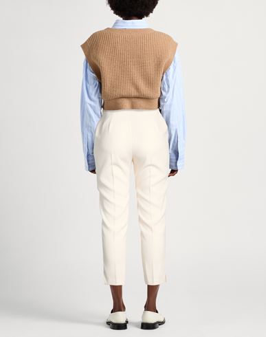 Woman Pants Cream Size 10 Polyester