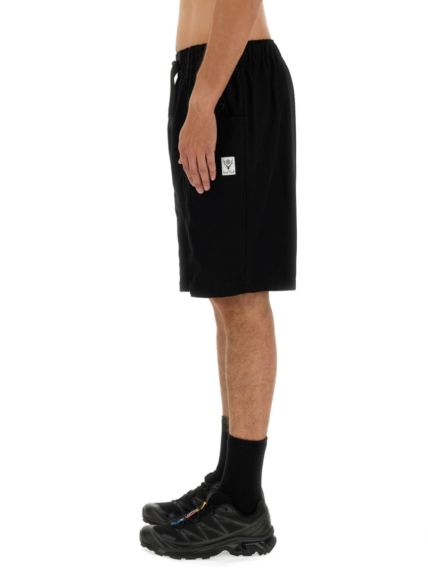 Black Solid Shorts
