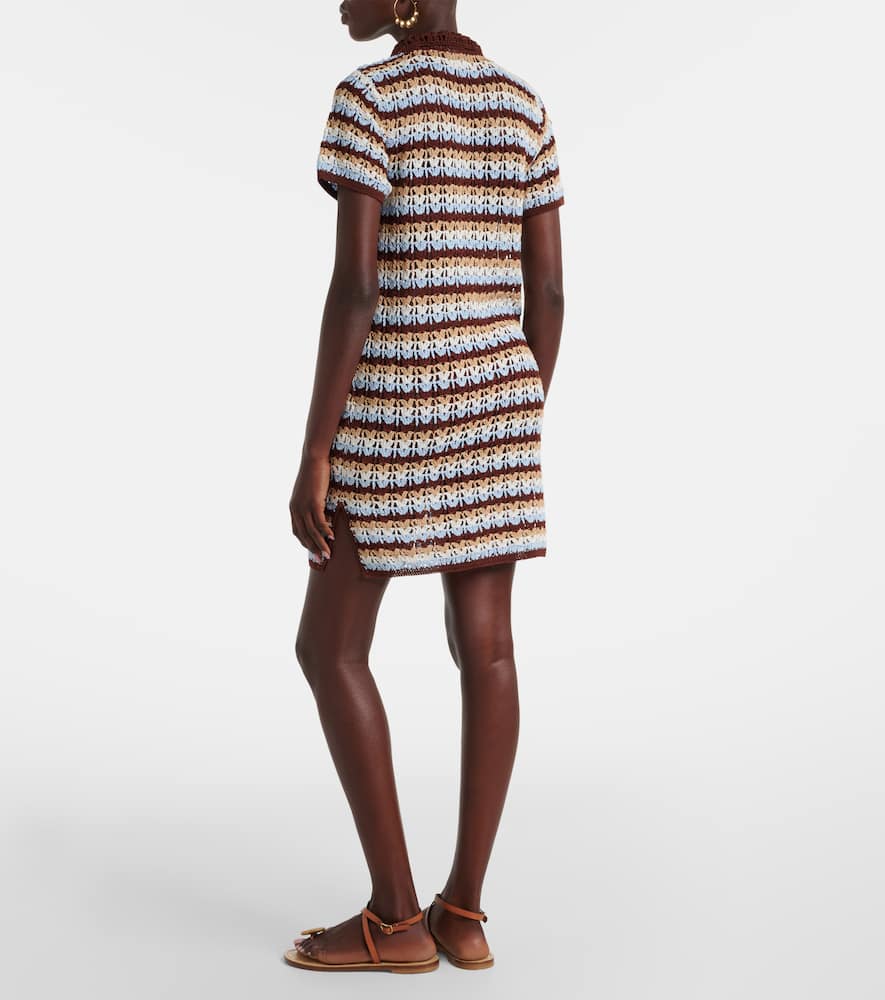 Crochet cotton polo dress