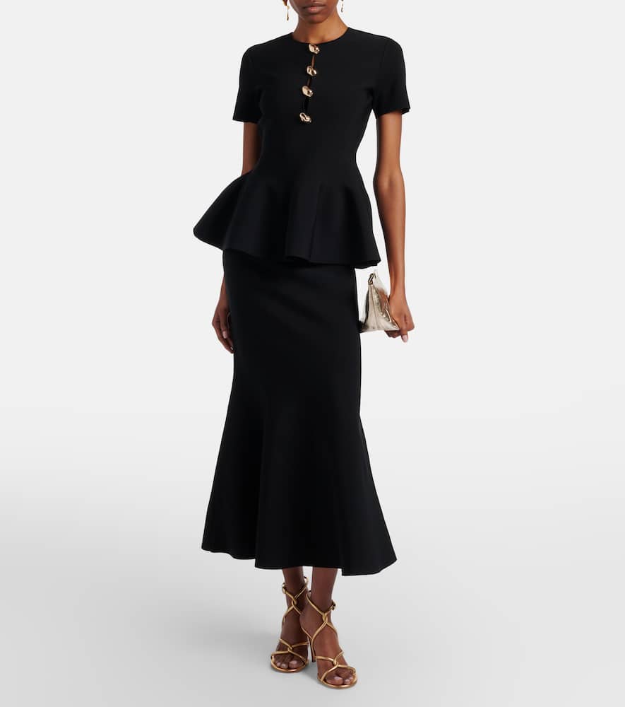 Knitted midi skirt