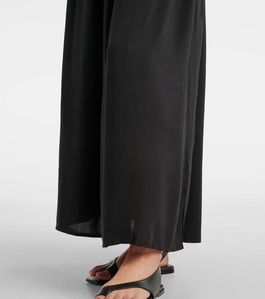 Hedy strapless linen maxi dress