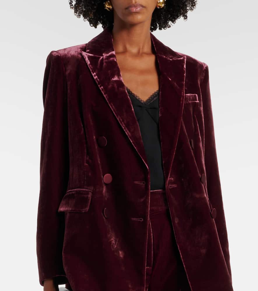Veronica Beard Ellette double-breasted velvet blazer