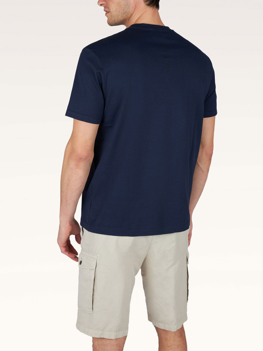 Navy Crewneck Logo T-Shirt