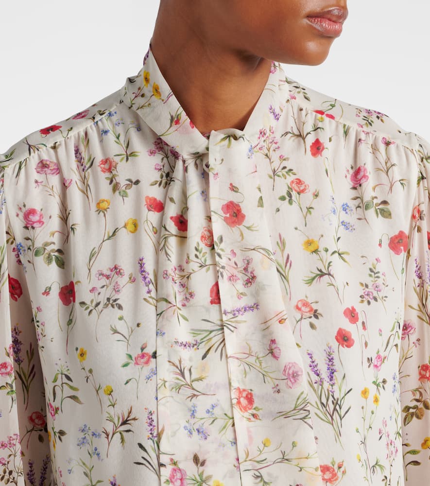 Printed silk blouse