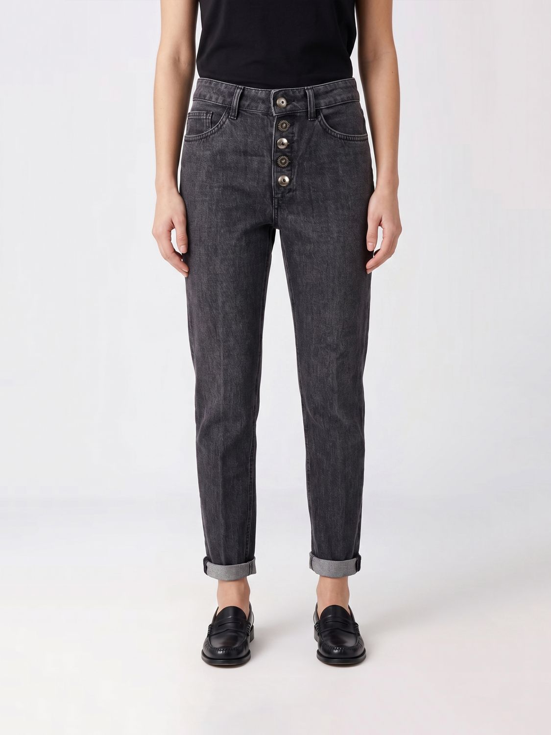 Jeans Woman color Black