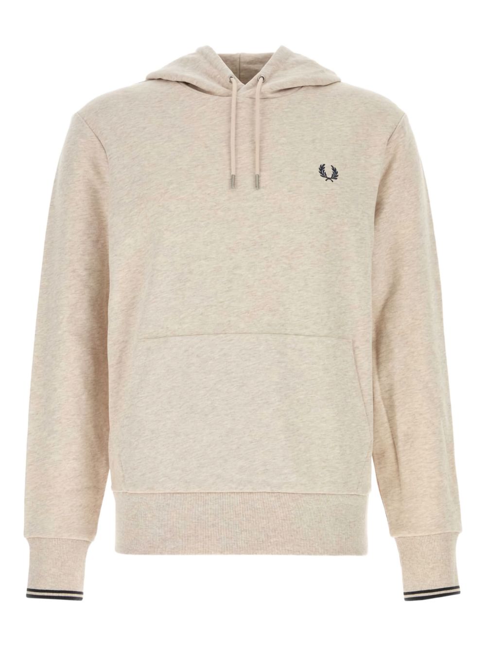 Embroidered-logo detail hoodie - Black